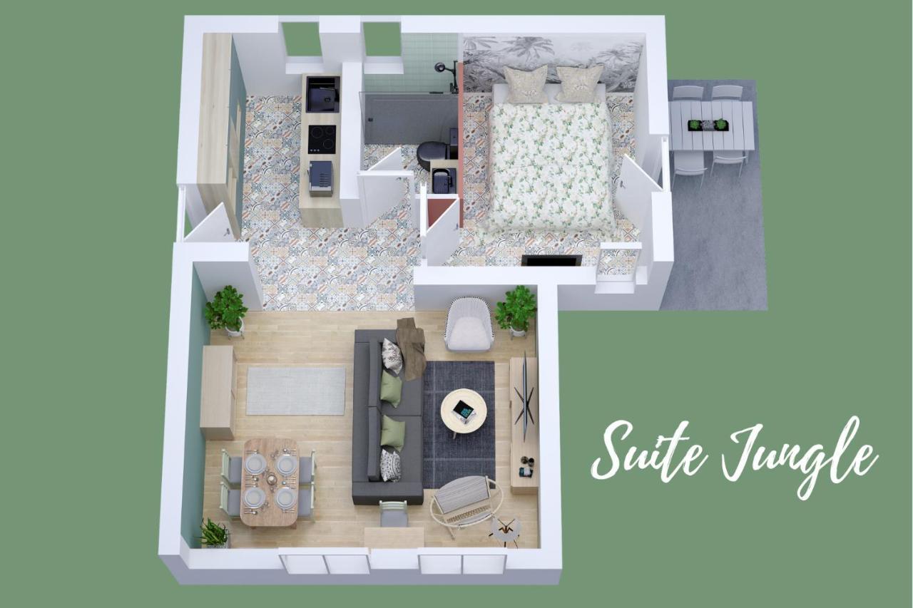 Suite Jungle - Jardin, Netflix Et Parking - Le Manoir Aux Pommes Orbec Eksteriør bilde