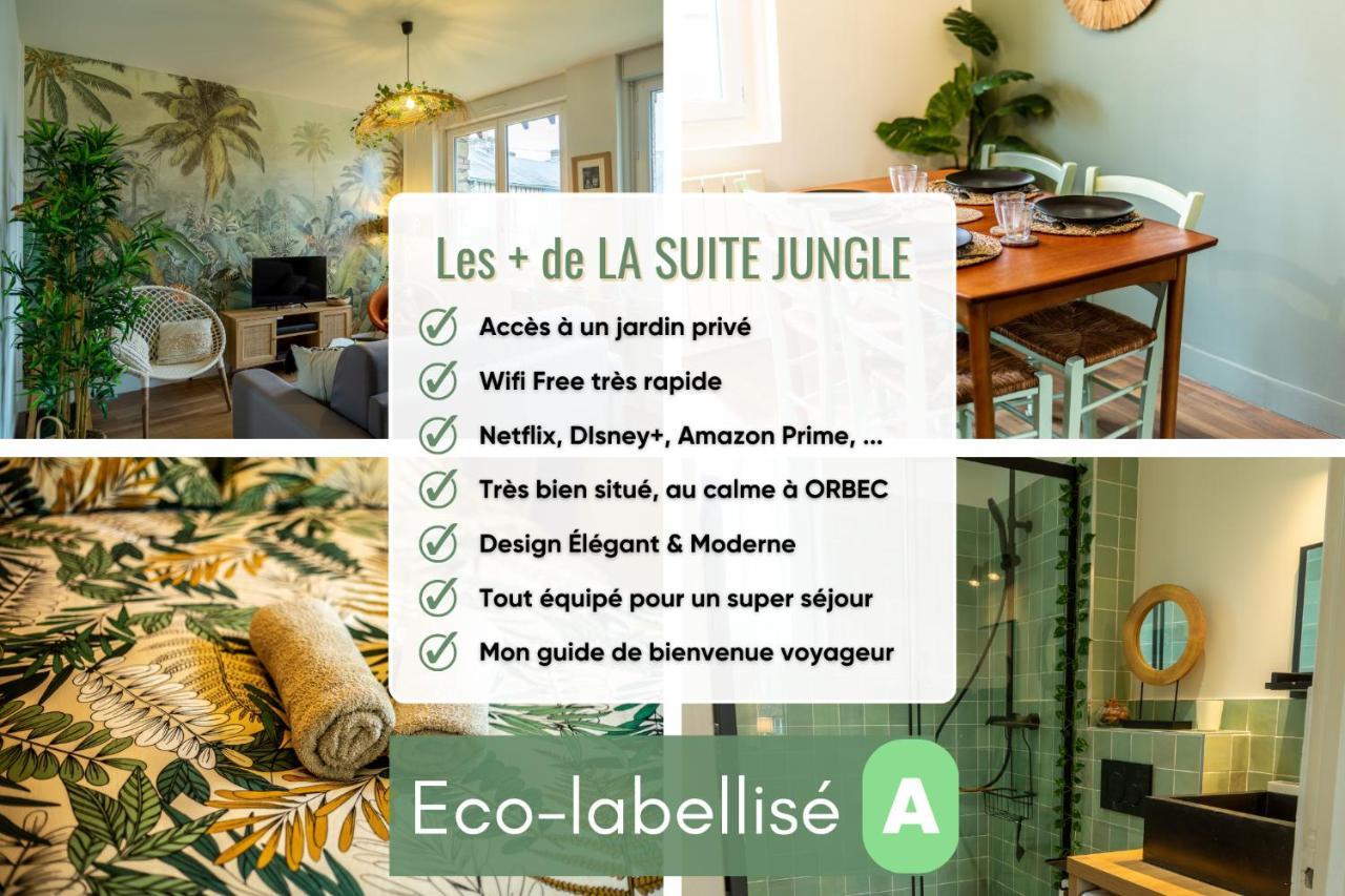 Suite Jungle - Jardin, Netflix Et Parking - Le Manoir Aux Pommes Orbec Eksteriør bilde
